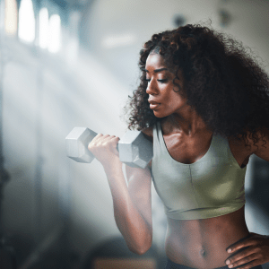 women weight training