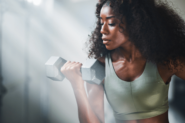 women weight training